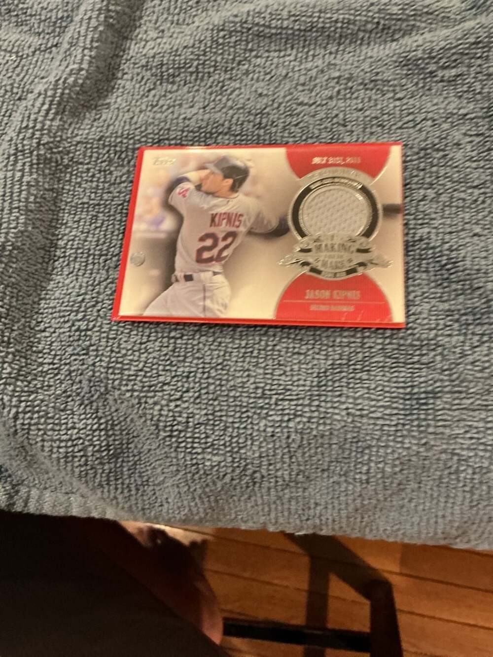 2013 Topps Series 2 Jason Kipnis Making Their Mark Game Used Jersey Relic Card